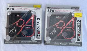lot 71 image: TWO Battery LIFE 2.5W Solar Battery ChargerMaintainer