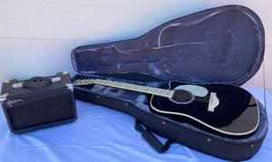 lot 2 image: Esteban AccousticElectric Guitar and Amp