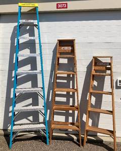lot 36 image: Ladder Bundle - Werner 8ft, 6ft and 5 ft