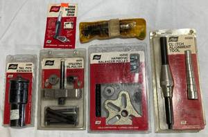 lot 87 image: Lisley Tools - Clutch Alignment, Tail Pipe Expander, Ignition Spark Tester, Steering Wheel Puller, Harmonic Balancer Puller and Impact Screwdriver