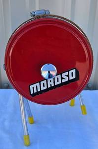 lot 6 image: Moroso Cool Can Vintage Gasser Dragster Fuel Cooler with original bumper sticker