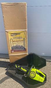 lot 30 image: Poulan Chain Saw Model S25CVA-38 CCM and Northern Wood Crib