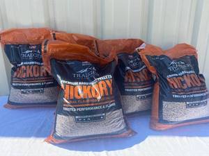 lot 33 image: Traeger Premium Hardwood Hickory Pellets - 5 bags