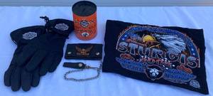 lot 15 image: Harley Davidson Goretex Gloves, Wallet and Sturgis 2005 Shirt