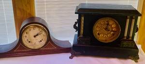 lot 126 image: Two Antique Mantle Clocks - Seth Thomas and Sessions