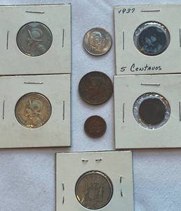 lot 154 image: Coins from Panama, Mexico, Jamaica and Honduras - 8 coins