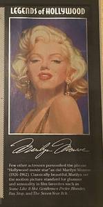 lot 158 image: Legends of Hollywood Marilyn Monroe Framed 20 Piece Stamp Collection 1995