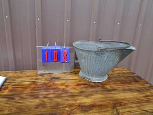 Coal bucket & approx 3 wood box. As shown.
