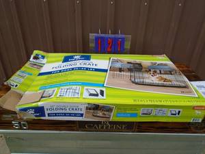 30�double door dog cage. As shown.