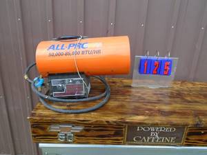 50 � 80000 bu lp heater in nice condition. Untested. As shown.