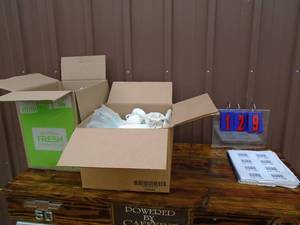 2 boxes corelle & other household. As shown.