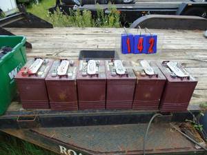 6 trojan deep cycle golf cart batteries for recon or scrap. As shown.