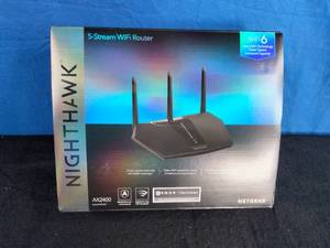 lot 87 image: Netgear Nighthawk AX 5-Stream Wi-Fi 6 Router