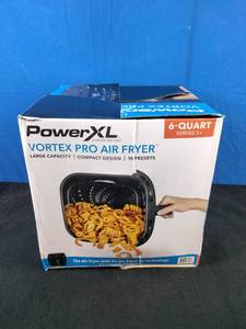 lot 84 image: PowerXL Vortex Pro 6-Qt. Air Fryer - Black