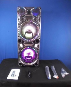 lot 131 image: beFree Sound Bluetooth 10 Subwoofer Bluetooth Portable Party Speaker with 2 Wireless Microphones