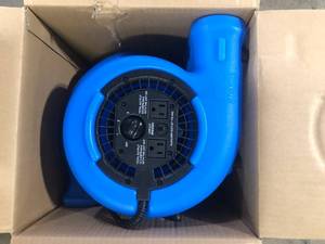 B-Air 14 HP Air Mover Blower Fan for Water Damage Restoration Carpet Dryer Floor Home and Plumbing Use in Blue  Customer Returns See Pictures