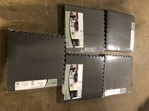 Lot of TrafficMaster Dark Gray 24 in. W x 24 in. L x 0.5 in. Thick Foam ExerciseGym Flooring Tiles (6 TilesCase) (24 sq. ft.)  Customer Returns See Pictures