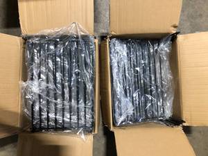 Lot of 12 in. W x 8 in. D Black Straight Wire Shelf (Pack of 6) by Econoco  Customer Returns See Pictures