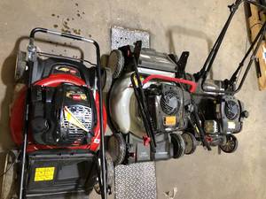 Lot of Assorted Lawn Mowers  Various Models and Conditions Customer Returns See Pictures