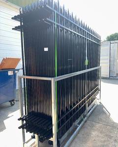 lot 21 image: 10 Wrought Iron Fence Panels