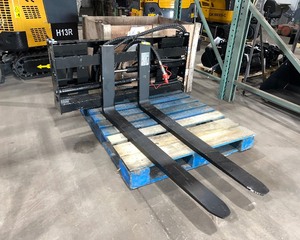 lot 19 image: Adjustable Skid Steer Fork Attachment