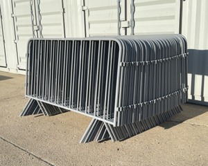 lot 48C image: Steel Fence Crowd Control Barrier 40 pcs