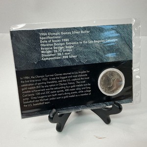 1984 Olympic Commemorative Silver Dollar wStamp