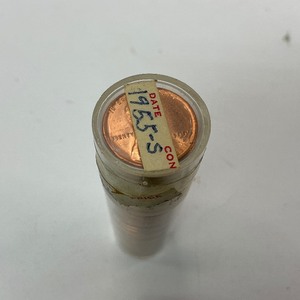 Solid Date 1955-S BU Wheat Roll