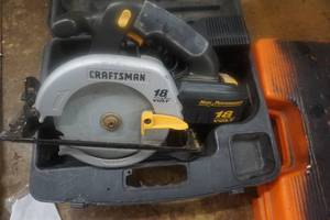 lot 11 image: Craftsman 18 Volt High Performance Circular Saw With Case