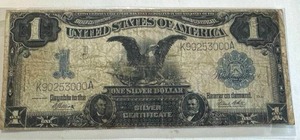 1899 $1 black eagle Bill
