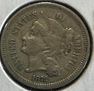 1872 Three Cent Nickel