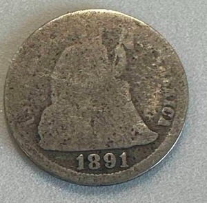 1891 Seated Liberty Dime