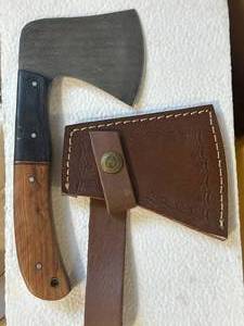 Custom Damascus Clever  Axe 8 Tall