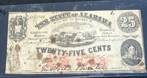 1863 Twenty Five Cent Bill