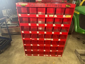 lot 3 image: Fairview Metal 42 Pocket Storage Rack