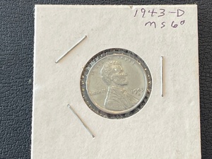 1943-D Steel Lincoln Cent MS60