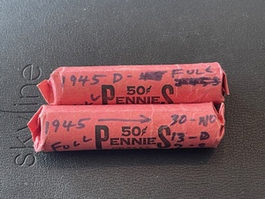 Rolls of Lincoln Wheat Cents