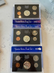 1968, 1969, 1970 Proof Sets