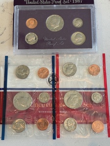 1987-S Proof Set and P & D Mint Sets