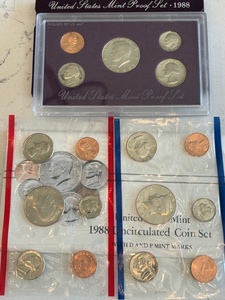 1988-S Proof Set and P & D Mint Sets