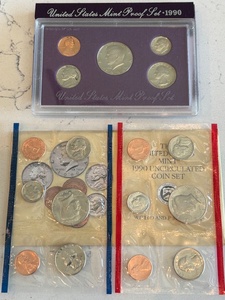 1990-S Proof Set and P & D Mint Sets