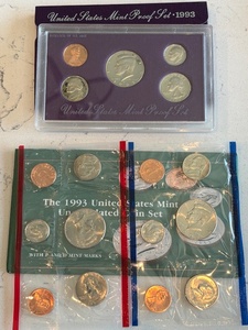 1993-S Proof Set and P & D Mint Sets