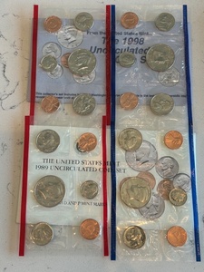 1989 and 1998 P & D Mint Sets