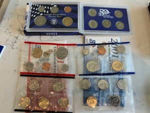 2001-S Proof Set and P & D Mint Sets
