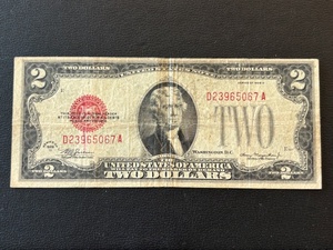 1928 D Red Seal $2 Dollar Bill