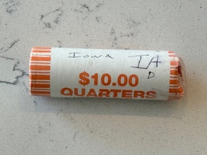 Roll of Uncirculated Quarters Iowa-D