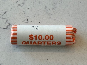 Roll of Uncirculated Quarters North Dakota-D