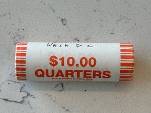Uncirculated Roll of Quarters Washington D.C.