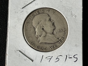 1951-S Franklin Half Dollar