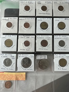 Ghana, Fiji, and Euro Foreign Coins
